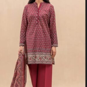 marron pattern dress