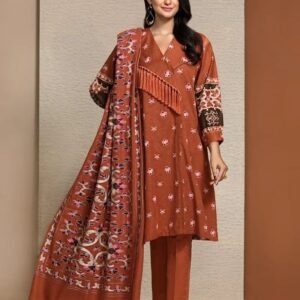 Rust Floral Kurta Set