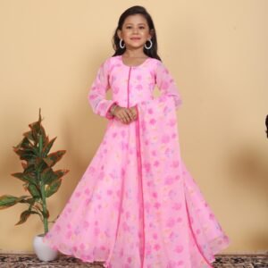 Pink Floral Dress Set